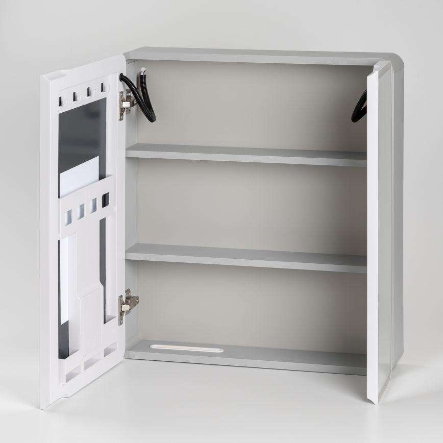 BRILAGI - Armario de baño con espejo LED retroiluminado NOTO DOUBLE 60x65 cm