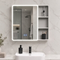 BRILAGI - Armario de baño con espejo y luz LED integrada AVOLA SINGLE 75x70 cm