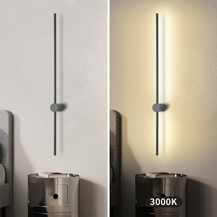 Brilagi - Aplique de pared exterior AURA LED 20W/230V 3000K IP54 97 cm antracita CRI 90