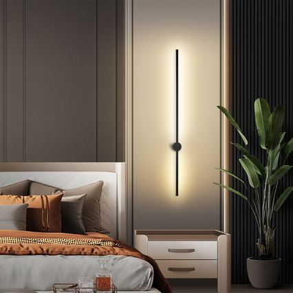Brilagi - Aplique de pared exterior AURA LED 20W/230V 3000K IP54 97 cm antracita CRI 90
