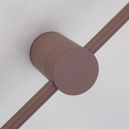 Brilagi - Aplique de pared LED para exteriores AURA LED/12W/230V 3000K IP54 65 cm marrón CRI 90