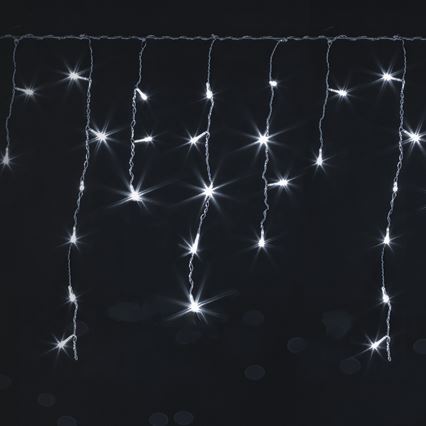 Brilagi - Cadena de luces LED para exterior 200 LEDs/8 funciones 13x0,6m IP44 blanco frío