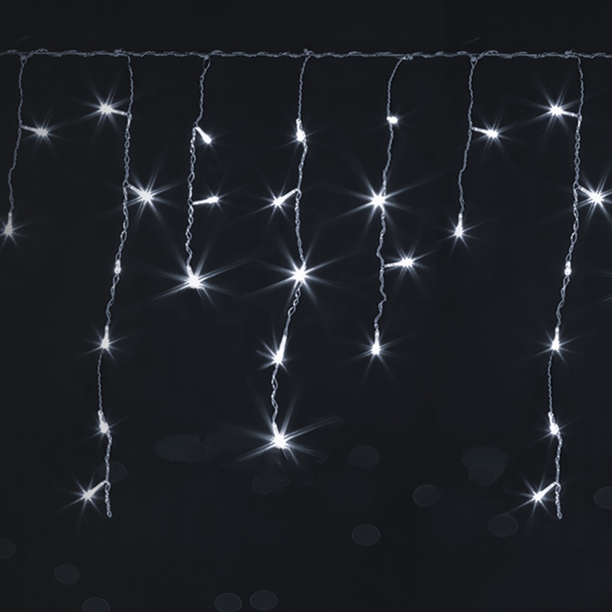 Brilagi - Cadena de luces LED para exterior 200 LEDs/8 funciones 13x0,6m IP44 blanco frío