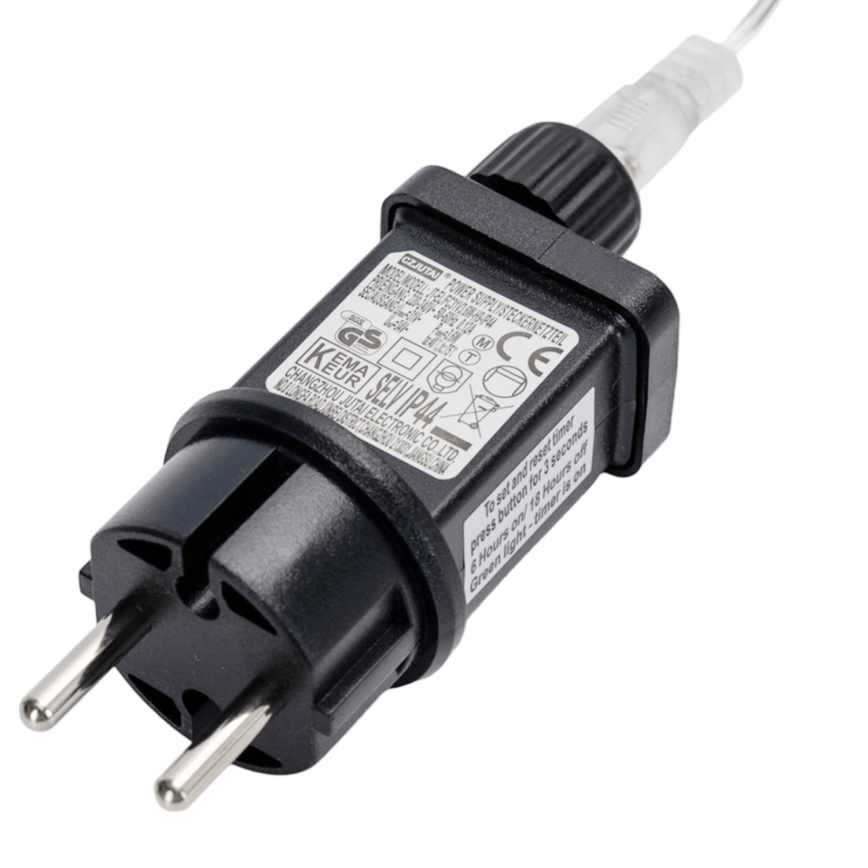 Brilagi - Cadena de luces LED para exterior 200 LEDs/8 funciones 13x0,6m IP44 blanco frío