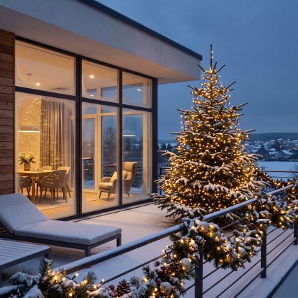 BRILAGI - Cadena de luces navideñas LED para exterior 800xLED 21m IP44 blanco cálido