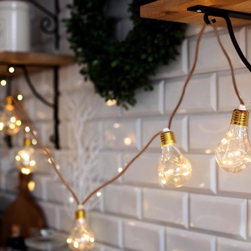 BRILAGI - Cadena decorativa LED 10xLED/3xAA 1,8m blanco cálido