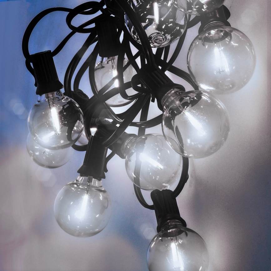 Brilagi - Guirnalda decorativa LED para exterior GIRLANDA 25xE12/0,8W/230V 20m IP44 blanco frío