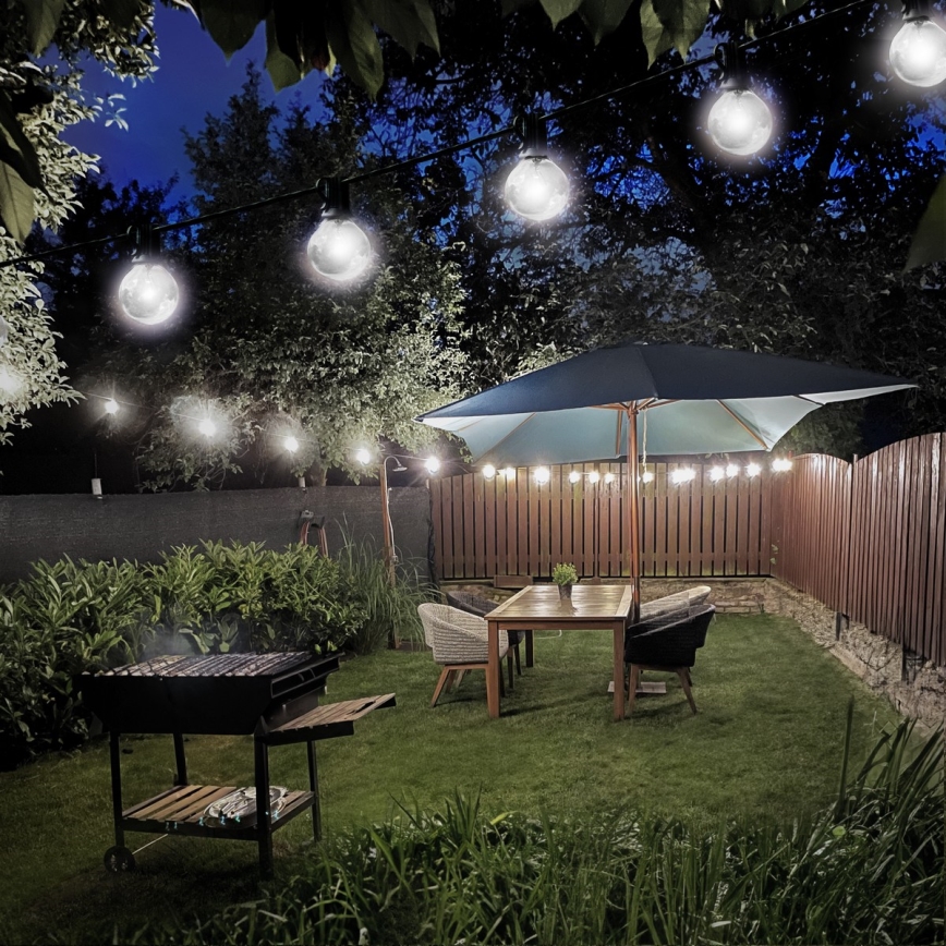 Brilagi - Guirnalda decorativa LED para exterior GIRLANDA 25xE12/0,8W/230V 20m IP44 blanco frío