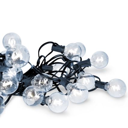 Brilagi - Guirnalda decorativa LED para exterior GIRLANDA 25xE12/0,8W/230V 20m IP44 blanco frío