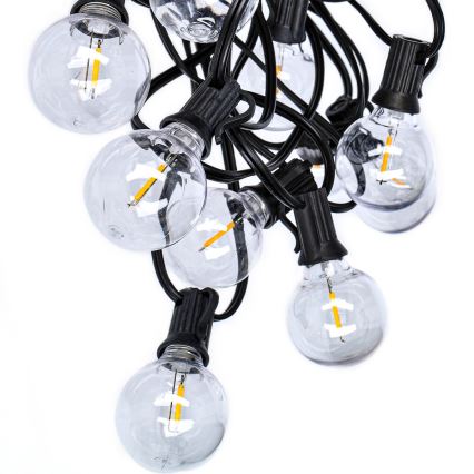 Brilagi - Guirnalda decorativa LED para exterior GIRLANDA 25xE12/0,8W/230V 20m IP44 blanco frío