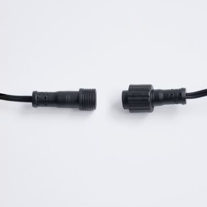 Brilagi - Cadena decorativa LED para exterior GIRLANDA 10xE12/0,6W/230V 8m negra IP44 blanco cálido