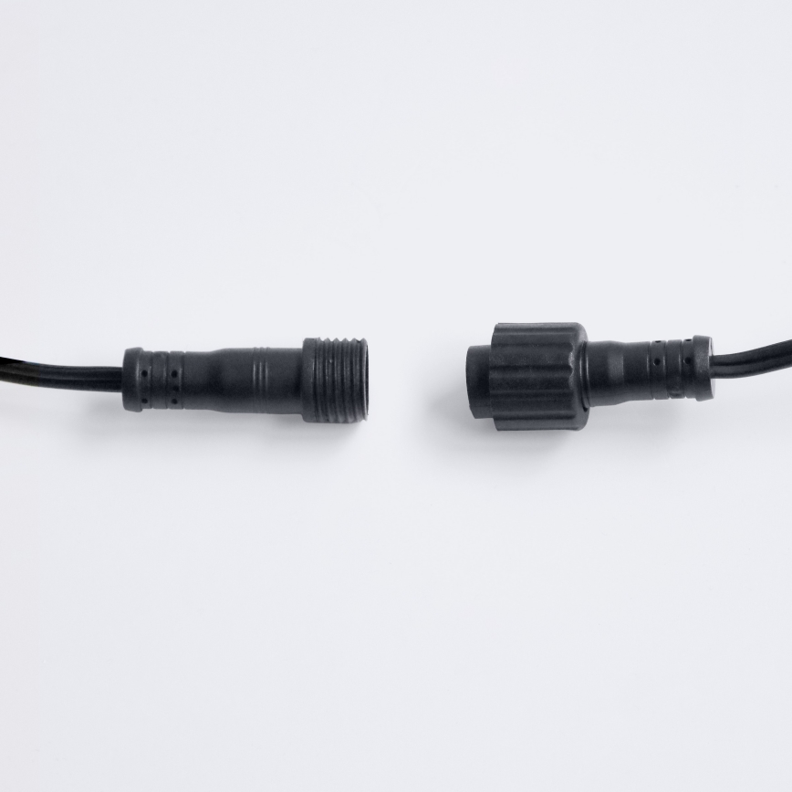 Brilagi - Cadena decorativa LED para exterior GIRLANDA 10xE12/0,6W/230V 8m negra IP44 blanco cálido
