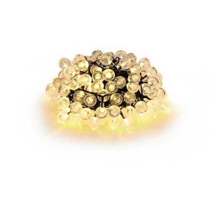 Brilagi - Guirnalda decorativa solar LED BUBBLE 100xLED/8 funciones 10 m IP65 blanco cálido 600 mAh