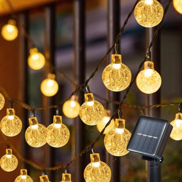 Brilagi - Cadena decorativa solar LED BUBBLE 200xLED/8 funciones 20m IP65 blanco cálido 800 mAh