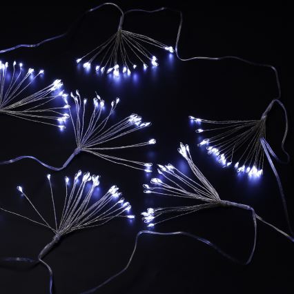 Brilagi - Cadena LED para exterior 150 LEDs 5 m IP44 blanco frío efecto de fuegos artificiales