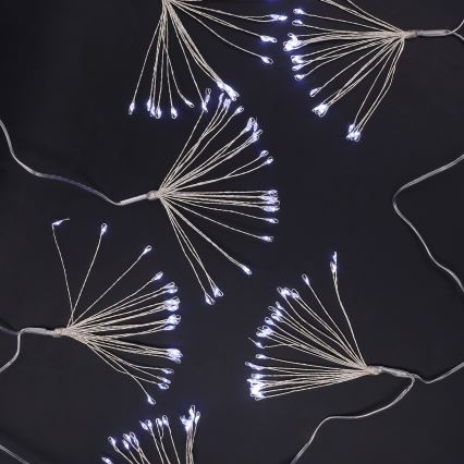 Brilagi - Cadena LED para exterior 150 LEDs 5 m IP44 blanco frío efecto de fuegos artificiales