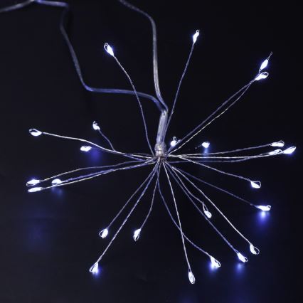 Brilagi - Cadena LED para exterior 150 LEDs 5 m IP44 blanco frío efecto de fuegos artificiales