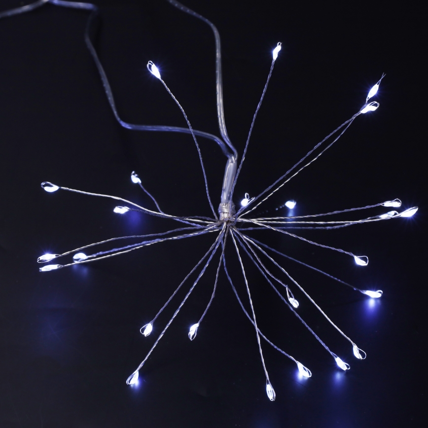 Brilagi - Cadena LED para exterior 150 LEDs 5 m IP44 blanco frío efecto de fuegos artificiales