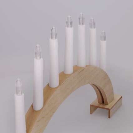 Brilagi - Candelabro navideño LED 7xLED/2xAA 28x45 cm