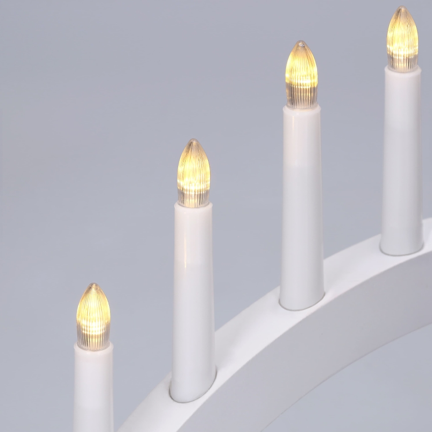 BRILAGI - Candelabro navideño LED 7xLED/2xAA blanco
