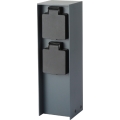 Brilagi - Columna de enchufes para exterior PILLAR 2Z SCHUKO 230V IP44 antracita
