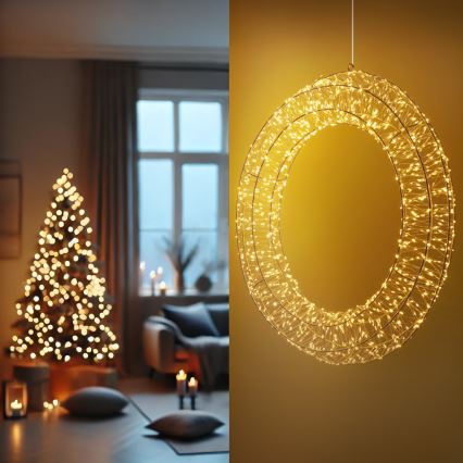Brilagi - Corona navideña exterior LED/6W/230V IP44 50 cm