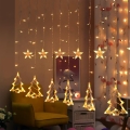 BRILAGI - Cortina LED de Navidad para exteriores 138xLED/3xAA 5m IP44 blanco cálido