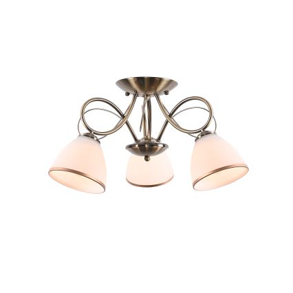 Brilagi - Repuesto de vidrio para aplique y lámpara de araña FRED E27 Ø 13,5 cm crema/bronce