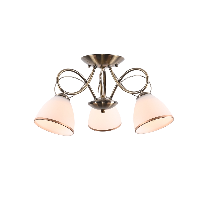 Brilagi - Repuesto de vidrio para aplique y lámpara de araña FRED E27 Ø 13,5 cm crema/bronce