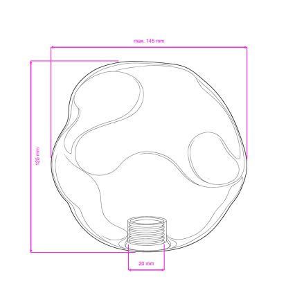 BRILAGI - Cristal de repuesto para lámpara de araña, aplique y luminaria de techo LAVA/VULCANO G9, diámetro 15 cm, blanco