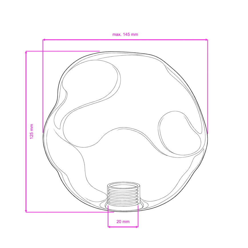 BRILAGI - Cristal de repuesto para lámpara de araña, aplique y luminaria de techo LAVA/VULCANO G9, diámetro 15 cm, blanco