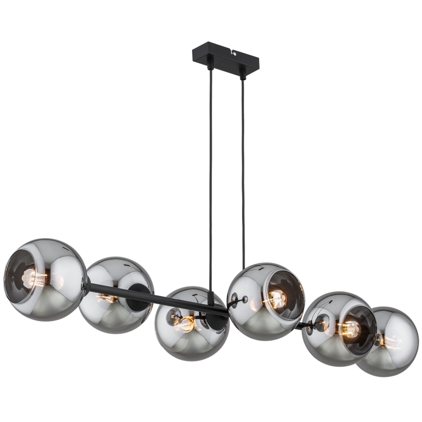 Brilagi - Cristal de repuesto para lámpara de araña DIOR (casquillo E27), diámetro 15 cm, gris ahumado