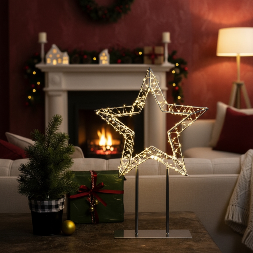 Brilagi - Decoración navideña exterior LED/3,6 W/230 V IP44 44x30 cm estrella