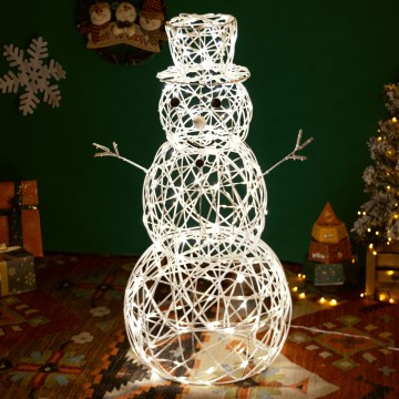Brilagi - Decoración navideña exterior LED/3,6W/31/230V 2700K 60 cm IP44 muñeco de nieve