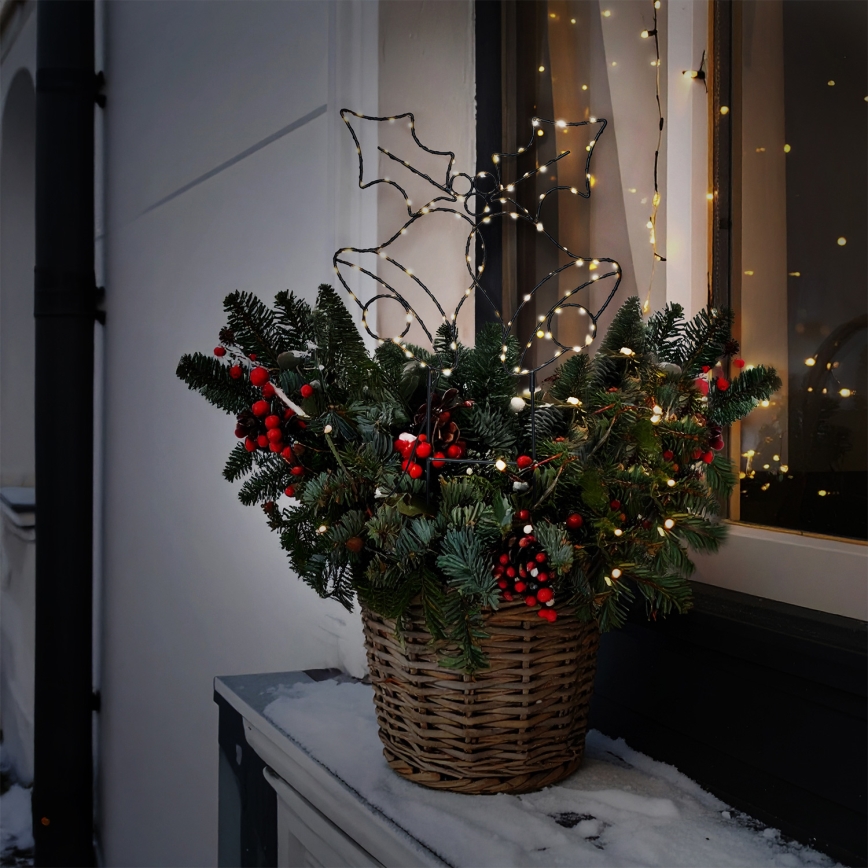 Brilagi - Decoración navideña exterior LED/3xAA IP44 55x32 cm cascabeles