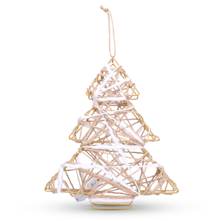Brilagi - Decoración navideña LED/2xAA 34x31 cm, árbol de Navidad