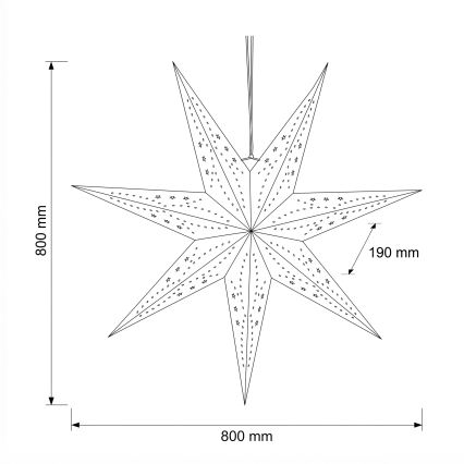 BRILAGI - decoración navideña LED/2xAA estrella de 80 cm