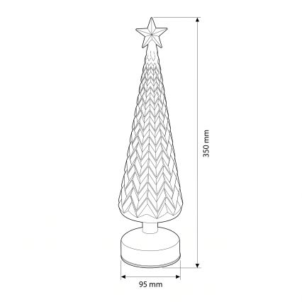 BRILAGI - Decoración navideña LED/3xAA árbol de Navidad