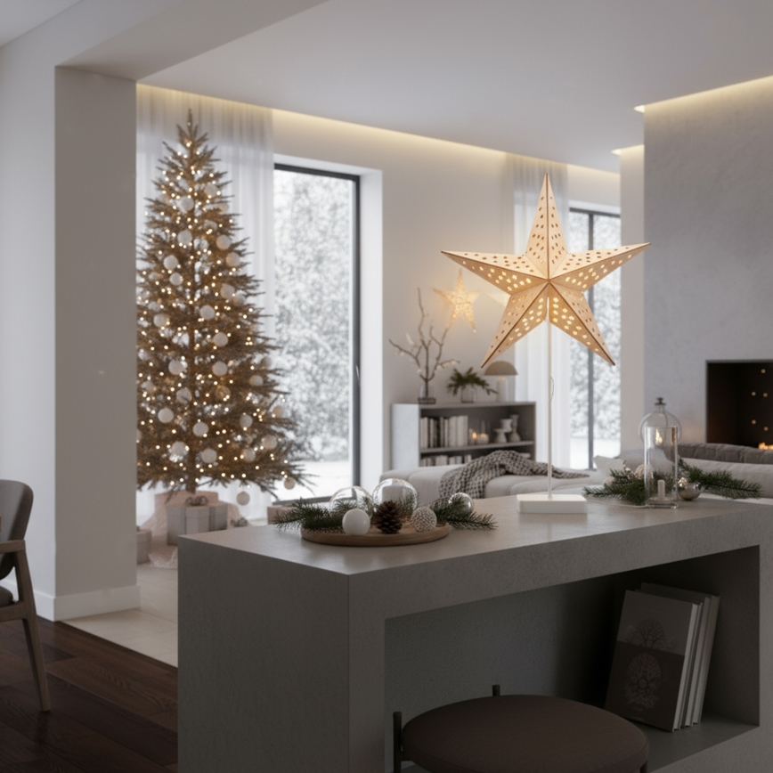 BRILAGI - decoración navideña LED, 3xAA, estrella 62 x 40 cm