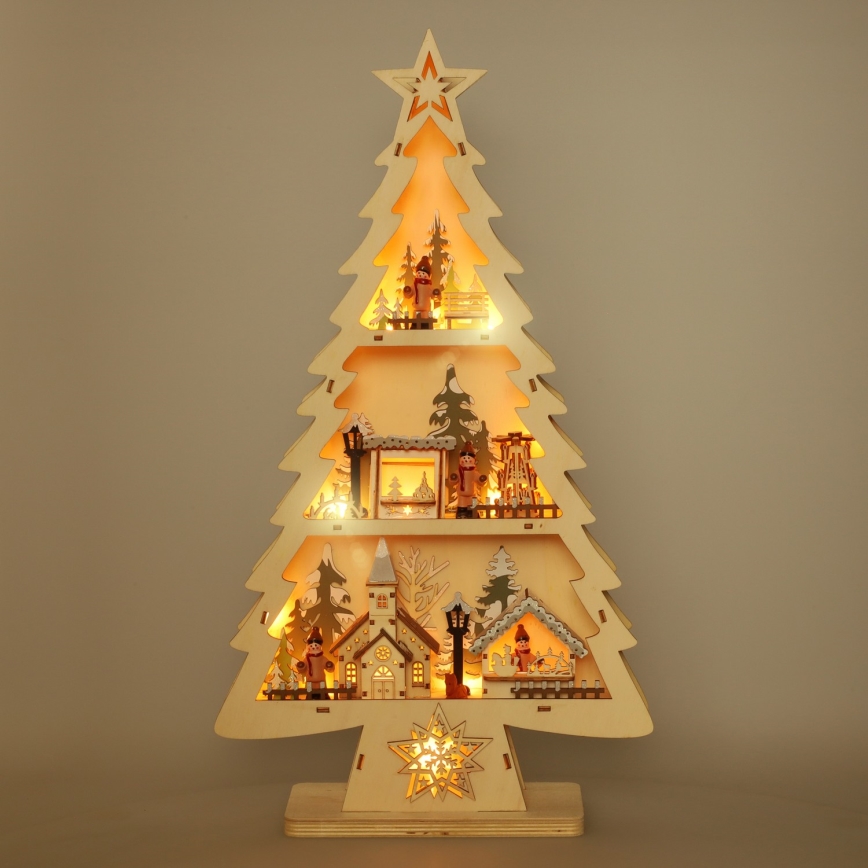 BRILAGI - Decoración navideña LED, árbol LED/3xAA