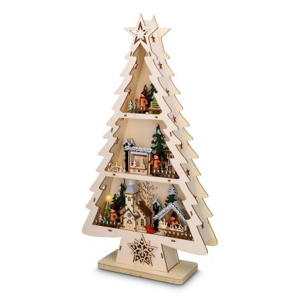 BRILAGI - Decoración navideña LED, árbol LED/3xAA