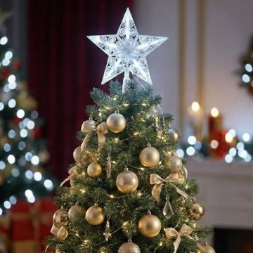 BRILAGI - decoración navideña LED, estrella de 21 cm, LED/3xAA, blanco frío