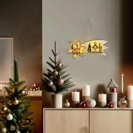 BRILAGI - Decoración navideña LED LED/2xAA cometa