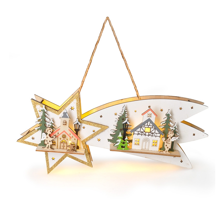 BRILAGI - Decoración navideña LED LED/2xAA cometa