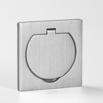 Brilagi - Enchufe de suelo empotrable de exterior IP55 cromo mate cuadrado