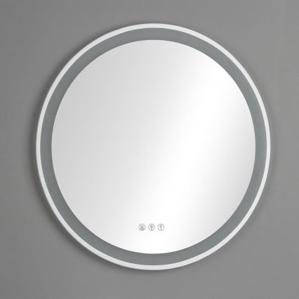 Brilagi - Espejo de baño con calefacción LED RGBW AVA PRO LED/18W/230V diámetro 60 cm IP44 IRC 90 regulable + CCT