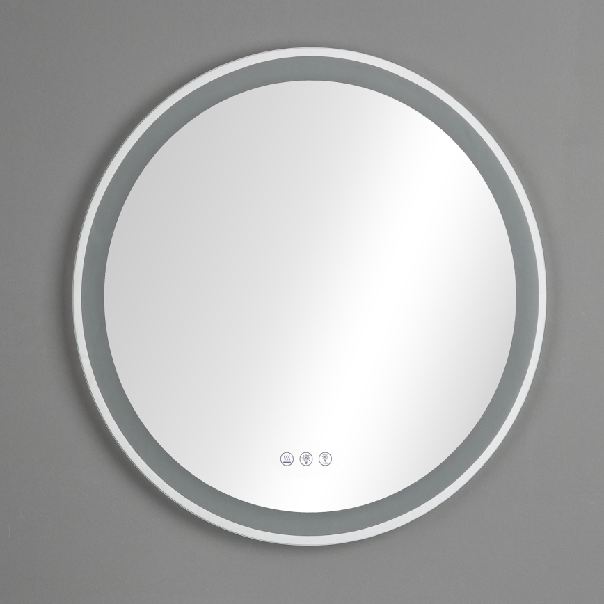 Brilagi - Espejo de baño con calefacción LED RGBW AVA PRO LED/18W/230V diámetro 60 cm IP44 IRC 90 regulable + CCT