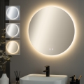 BRILAGI - Espejo calefactado para baño DEMI PRO LED/20W/230V Ø 60 cm IP44 IRC 90 regulable + CCT ajustable