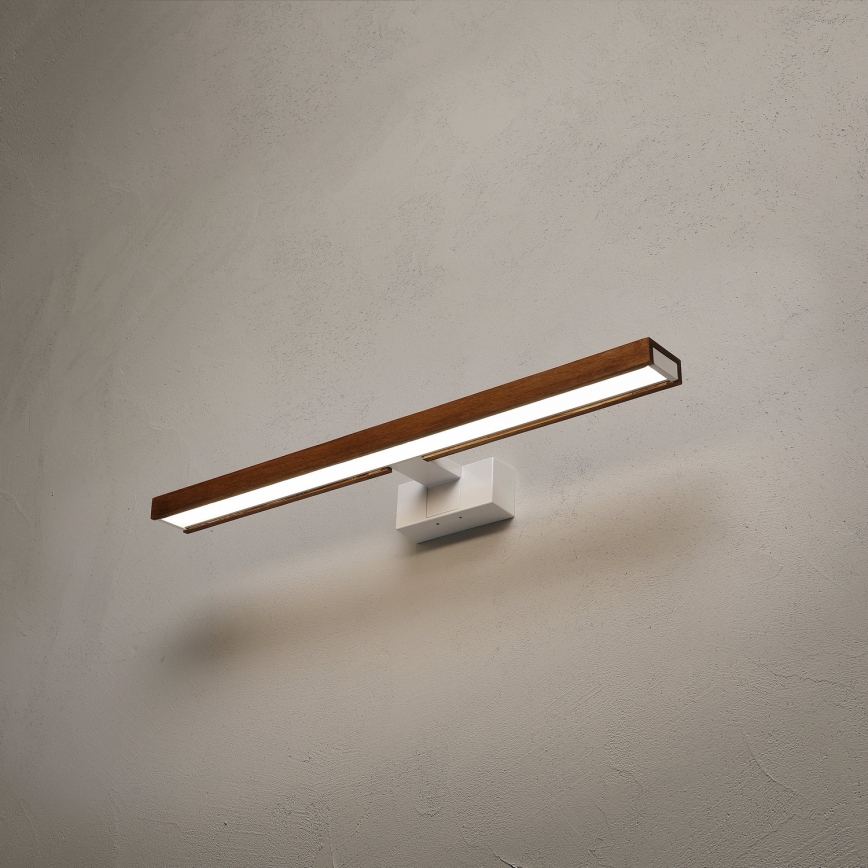 Brilagi - Iluminación LED para espejo de baño 3 en 1 WOODY MIRROR LED/12W/230V 60 cm IP44 blanco/roble cerezo