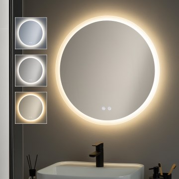 Brilagi - Espejo de baño calefactado LED CLARA ECO LED/12W/230V Ø 60 cm IP44 CRI 90 regulable + CCT